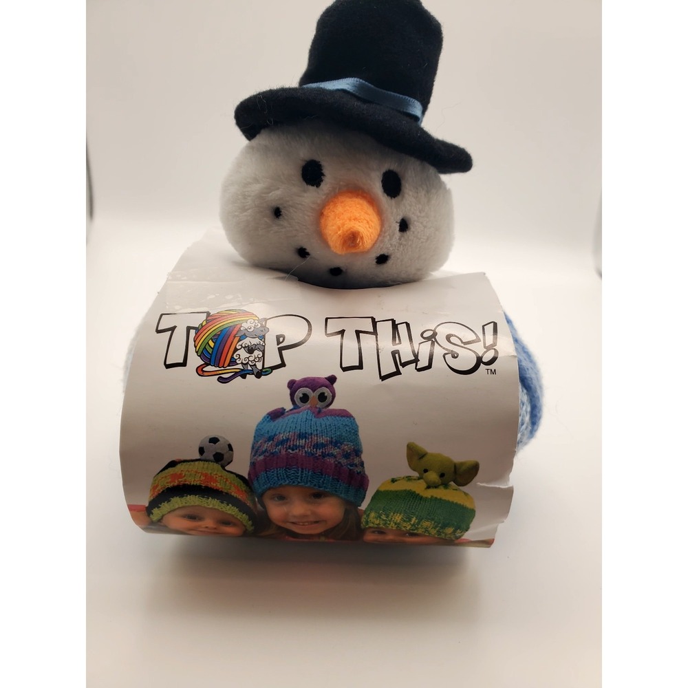 PlushDMC Top This! Snowman Hat Yarn Kit - New Discontinued Knitting Set